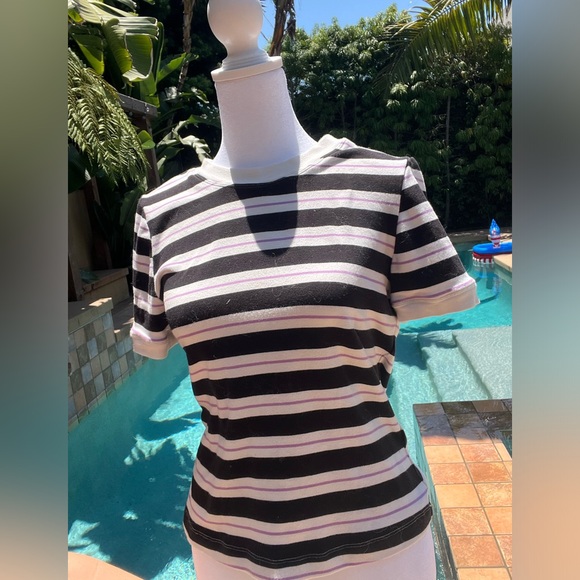 Super soft super cozy Anthropologie striped T-shirt - Picture 1 of 3